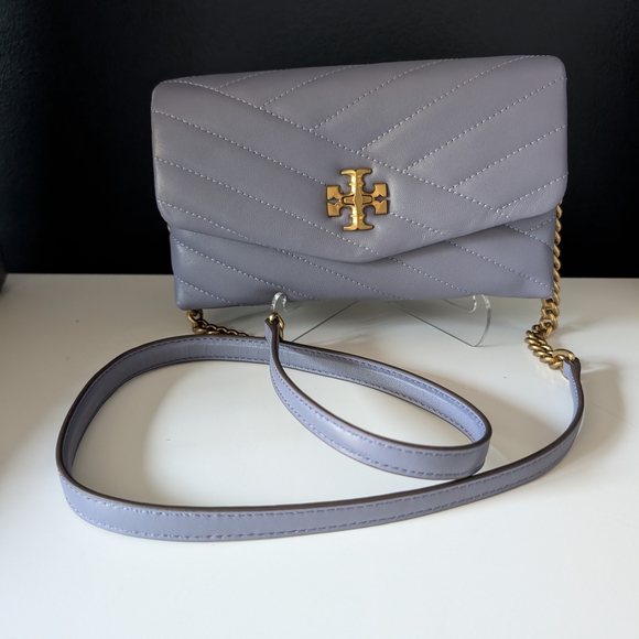 Tory Burch Handbags - NWT Tory Burch Dark Lotus Quilted Kira Crossbody Bag with Tory-Branded Dusty